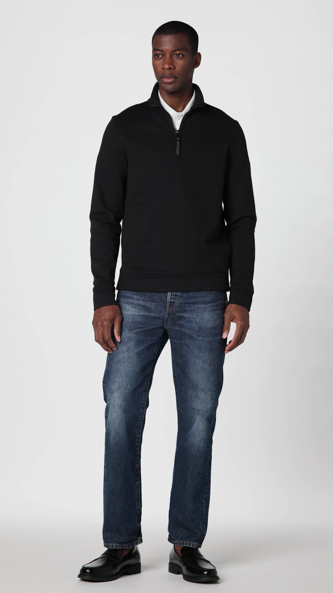 Amazon.com: Michael Kors Men's Elevated Quarter Zip Sweater, Black